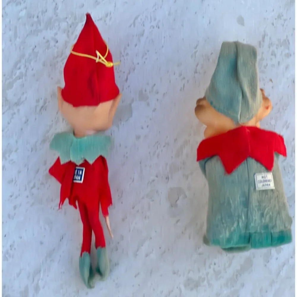 Elf Set Of 2 Knee Huggers Vintage MC Christmas Decor Holidays Gifts